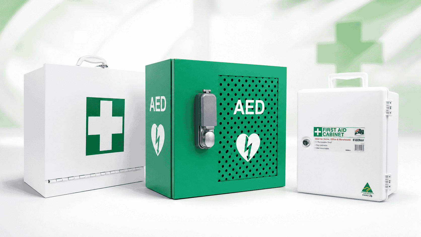 First aid boxes and cabinets